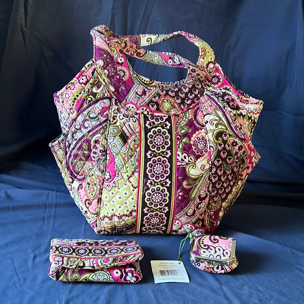 Vera Bradley “Very Berry Paisley” bundle